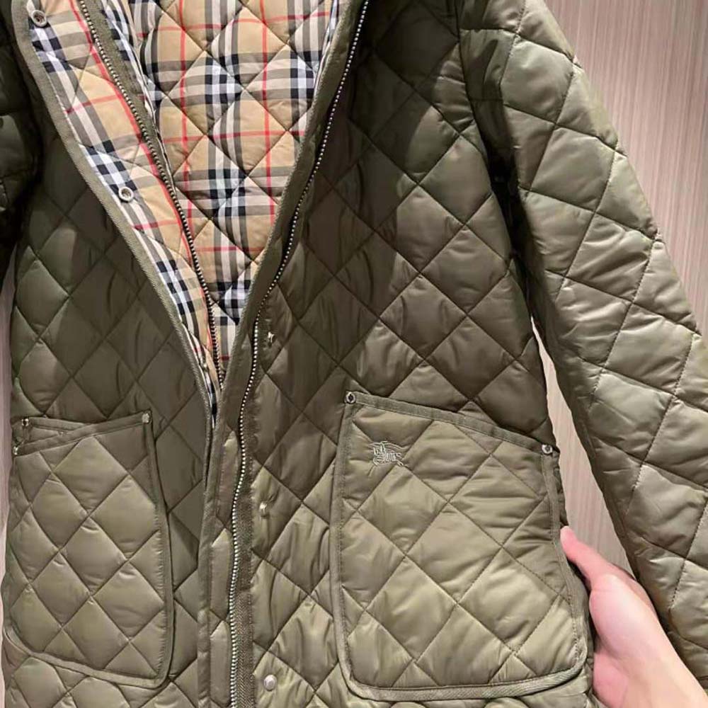 Burberry Women Quilted Nylon Hooded Coat - image 7