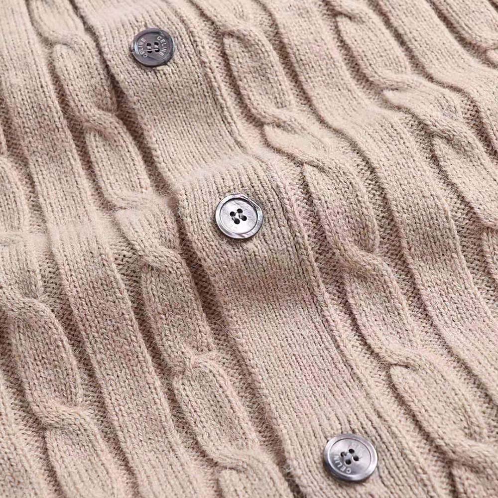 Celine Women Cable-knit Triomphe Cardigan in Cashmere - image 6