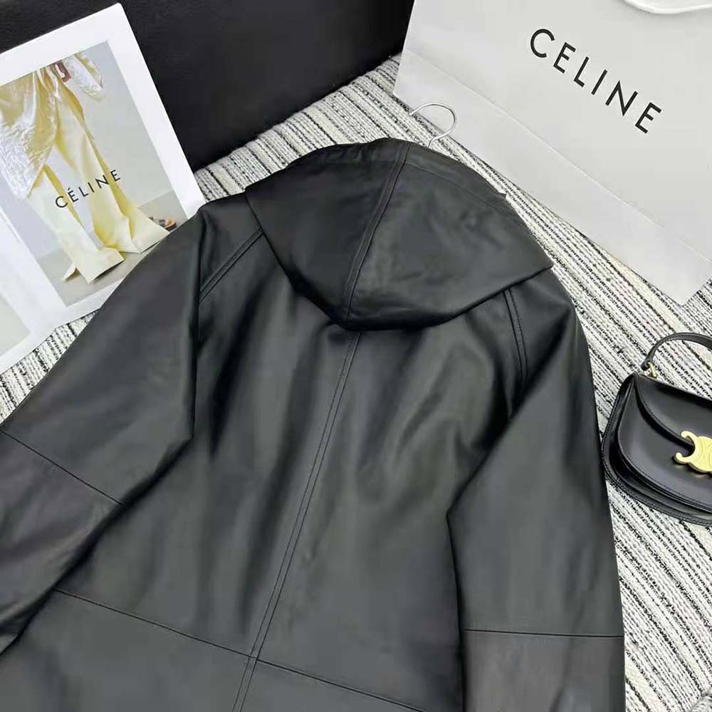 Celine Women Oversized Parka in Plongé Lambskin - image 7