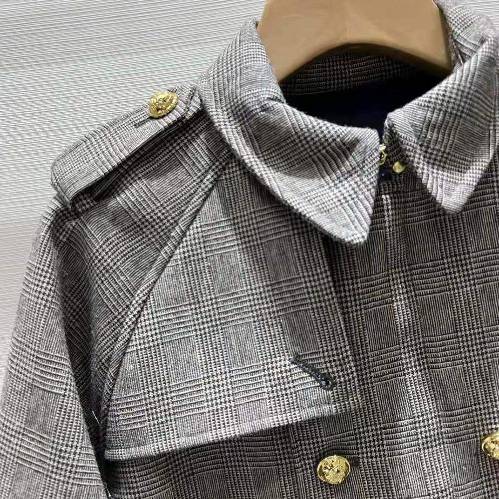 Celine Women Bomber Jacket in Prince of Wales Flannel - image 6
