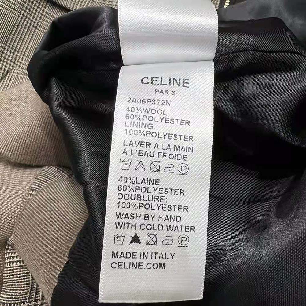 Celine Women Bomber Jacket in Prince of Wales Flannel - image 9