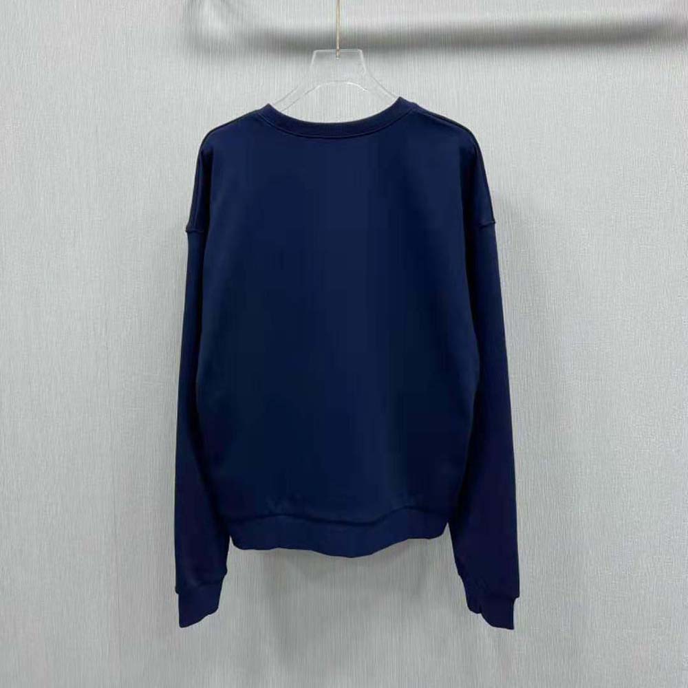 Celine Men Celine Paris 16 Sweatshirt in Cotton Fleece-Navy - image 4