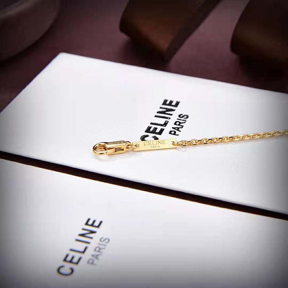 Celine Women Cœur Celine Charms Bracelet in Brass with Gold Finish and Resin Pearl - image 5