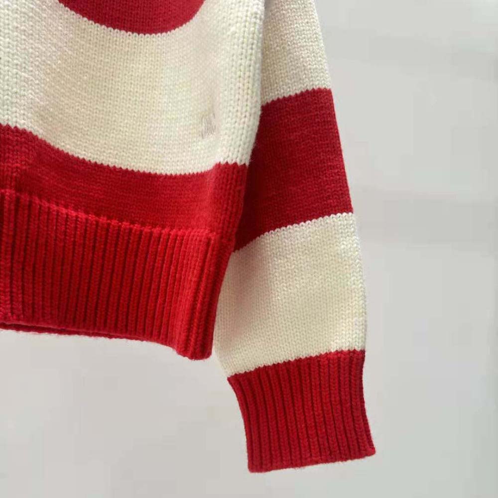 Celine Men Crew Neck Sweater in Wool Cashmere and Silk-Red - image 8