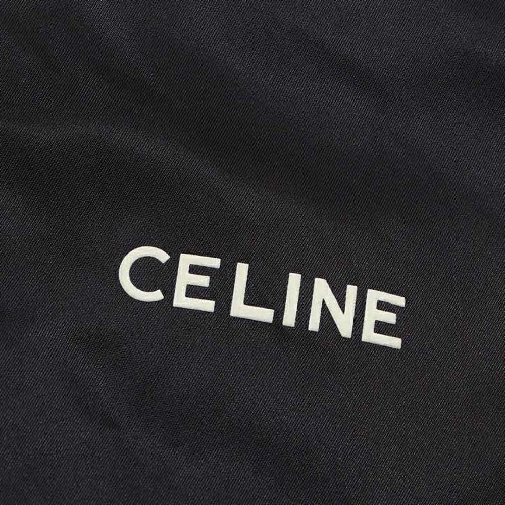 Celine Men Embroidered Teddy Jacket in Satin-finish Nylon-Black - image 8