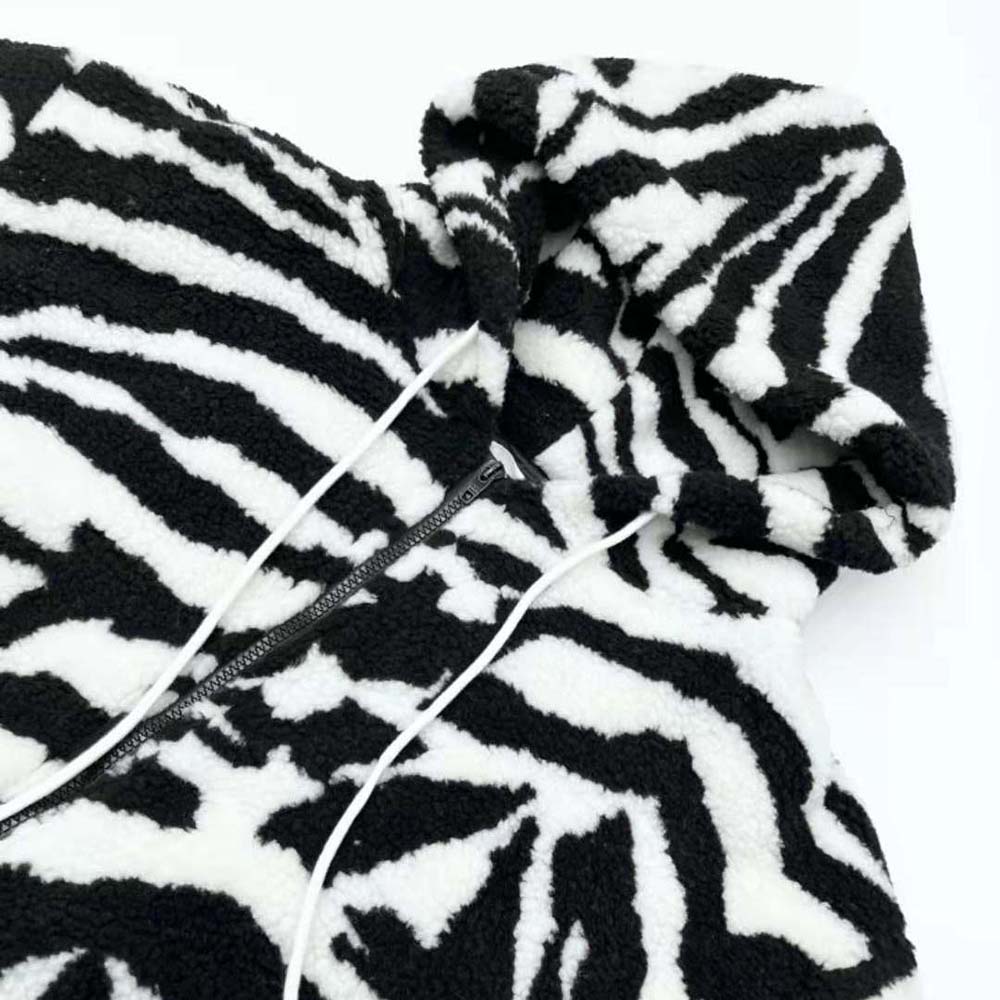 Celine Men Jacket in Tiger-print Fleece-White - image 4