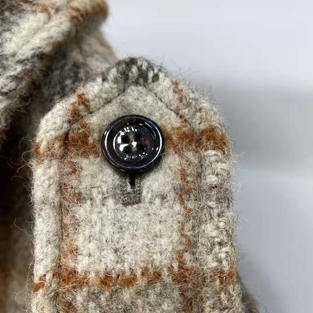 Celine Men Loose Teddy Jacket in Brushed Checked Tweed - image 8