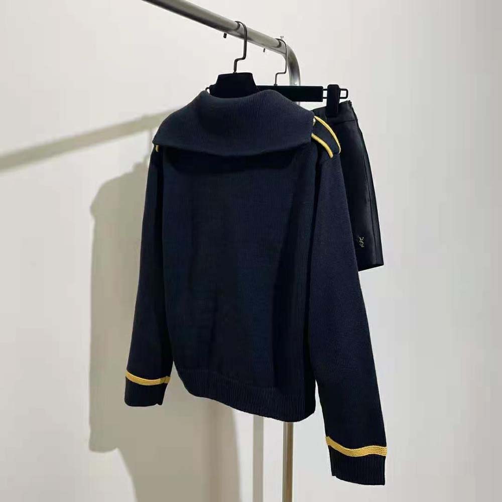 Side profile showing silhouette of Celine Men Military Vareuse Jacket