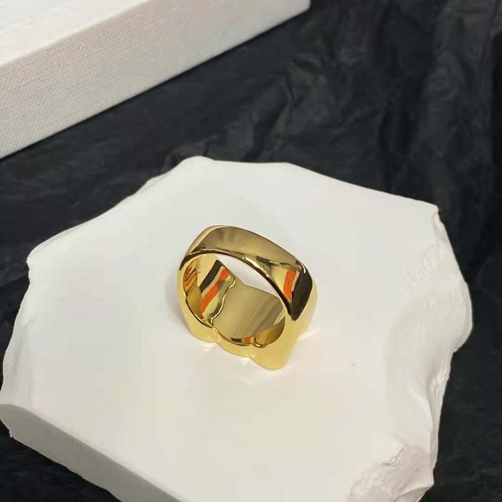 Celine Women Triomphe Chevalière Ring in Brass with Gold Finish - image 6