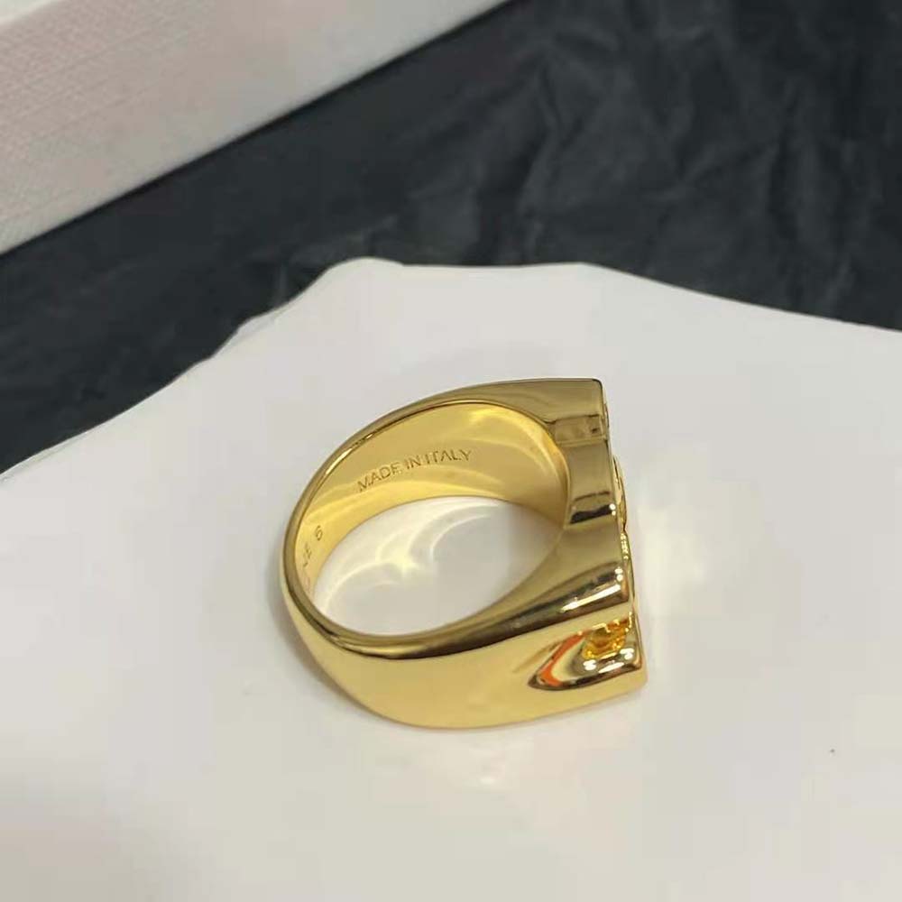 Celine Women Triomphe Chevalière Ring in Brass with Gold Finish - image 5