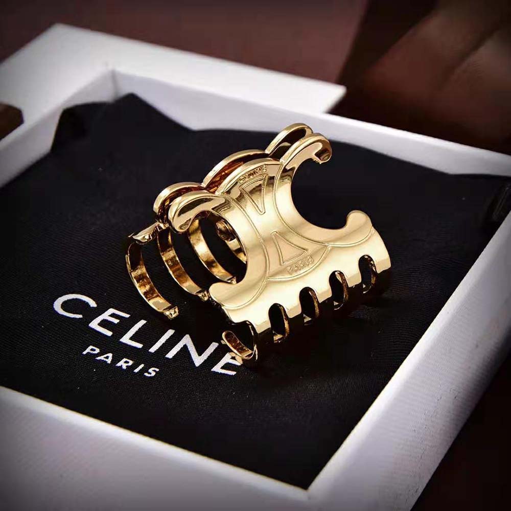 Side angle showcasing medium size of Celine Women Triomphe Hair Claw