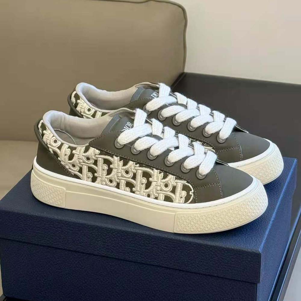 Dior Men B33 Sneaker – Limited and Numbered Edition Khaki Smooth Calfskin - image 4