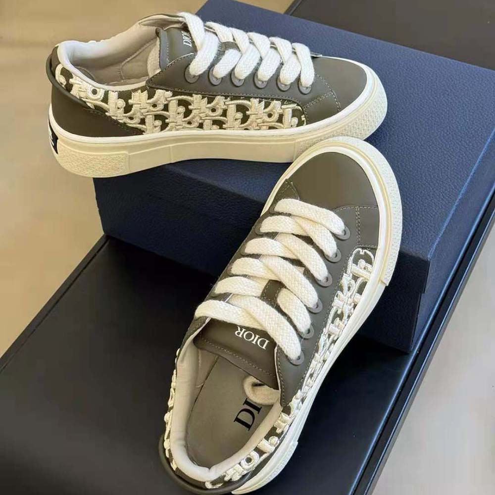 Dior Men B33 Sneaker – Limited and Numbered Edition Khaki Smooth Calfskin - image 6