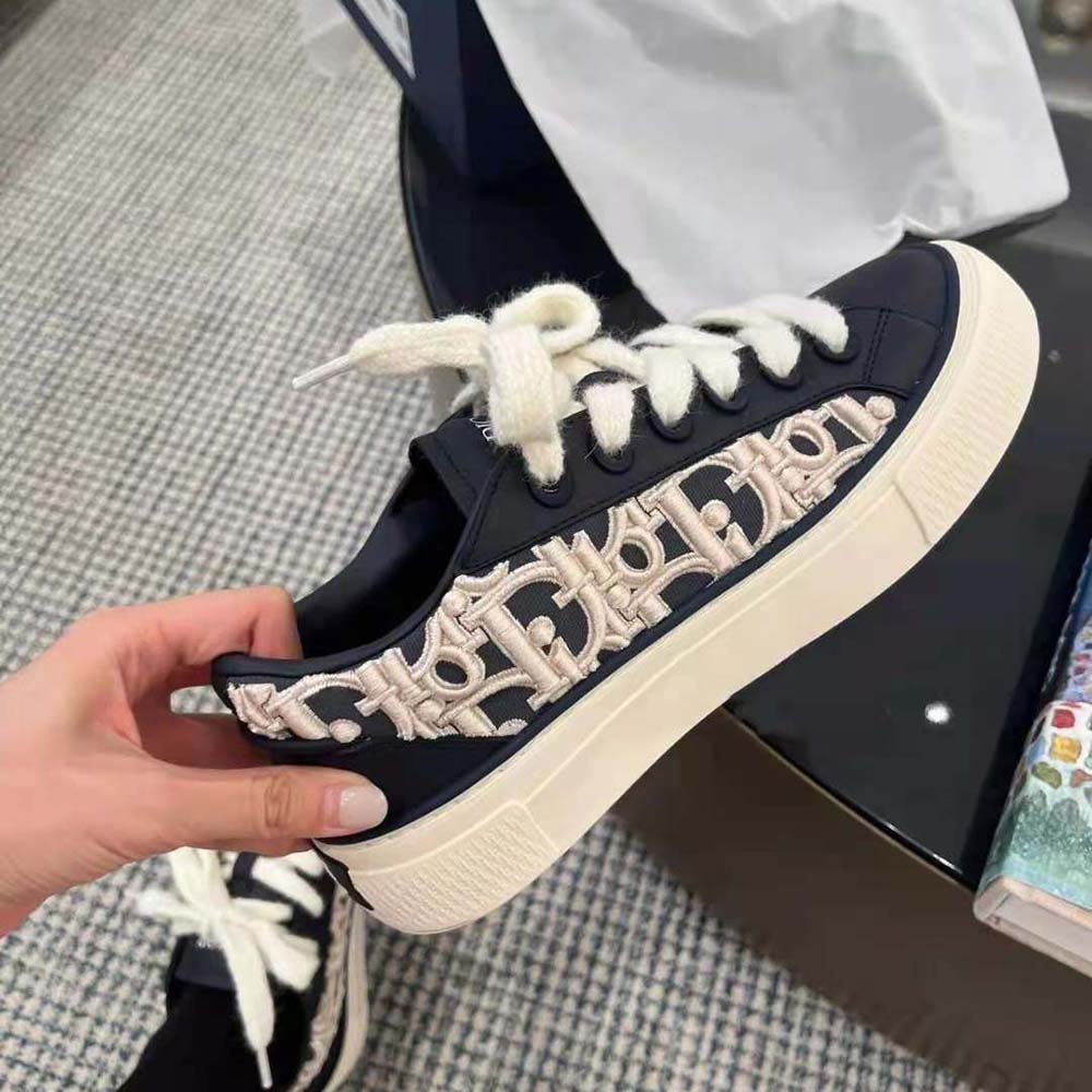 Dior Men B33 Sneaker – Limited and Numbered Edition Navy Blue Smooth Calfskin - image 6