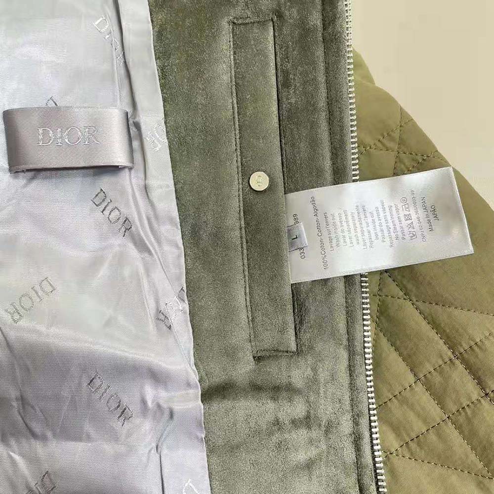 Dior Men Zipped Varsity Blouson Beige Calfskin - image 8