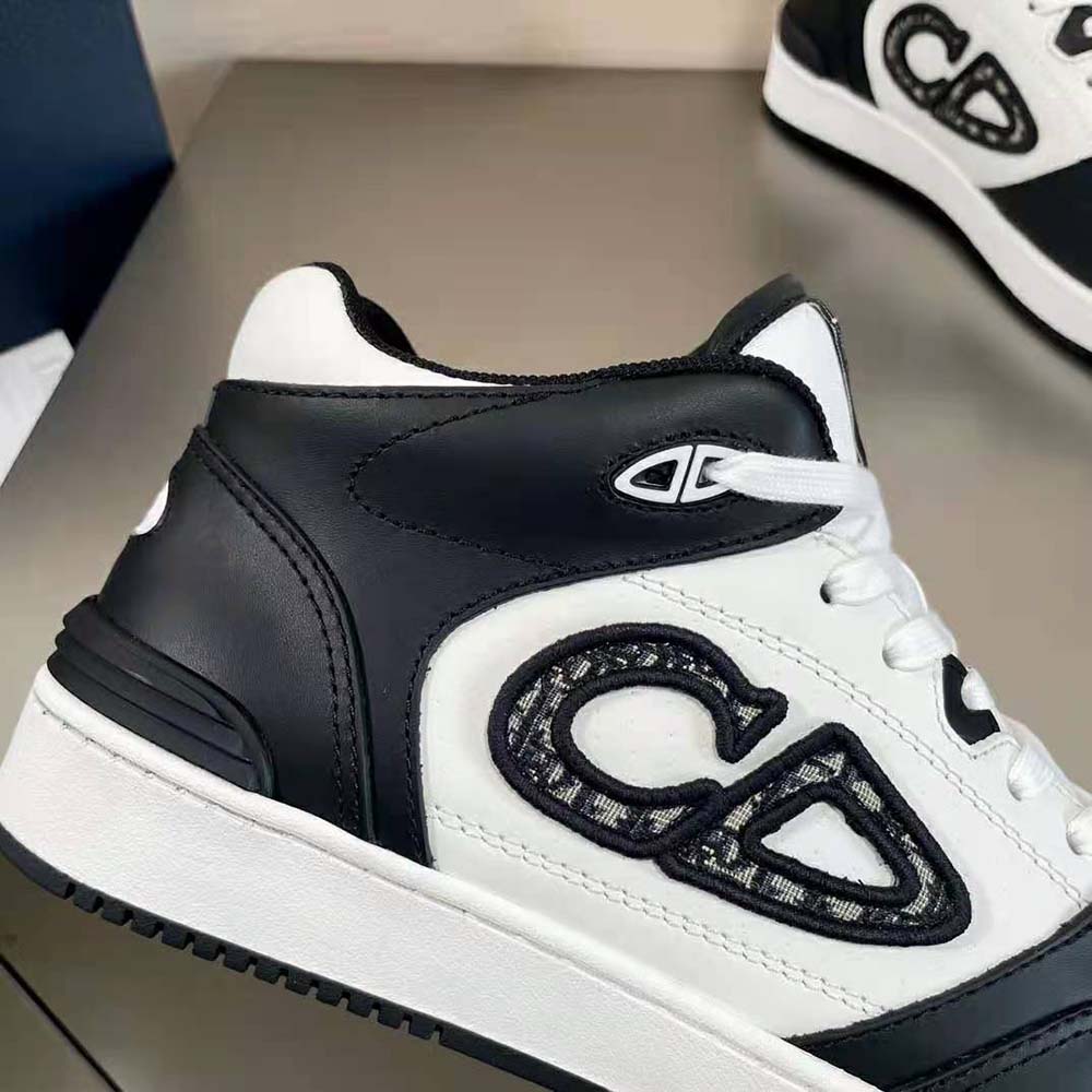 Dior Men B57 Mid-Top Sneaker Black and White Smooth Calfskin - image 7