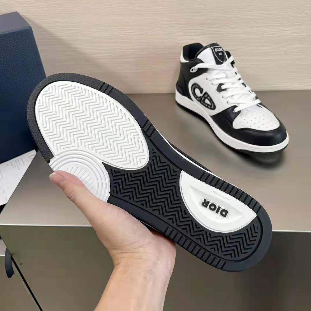 Dior Men B57 Mid-Top Sneaker Black and White Smooth Calfskin - image 10