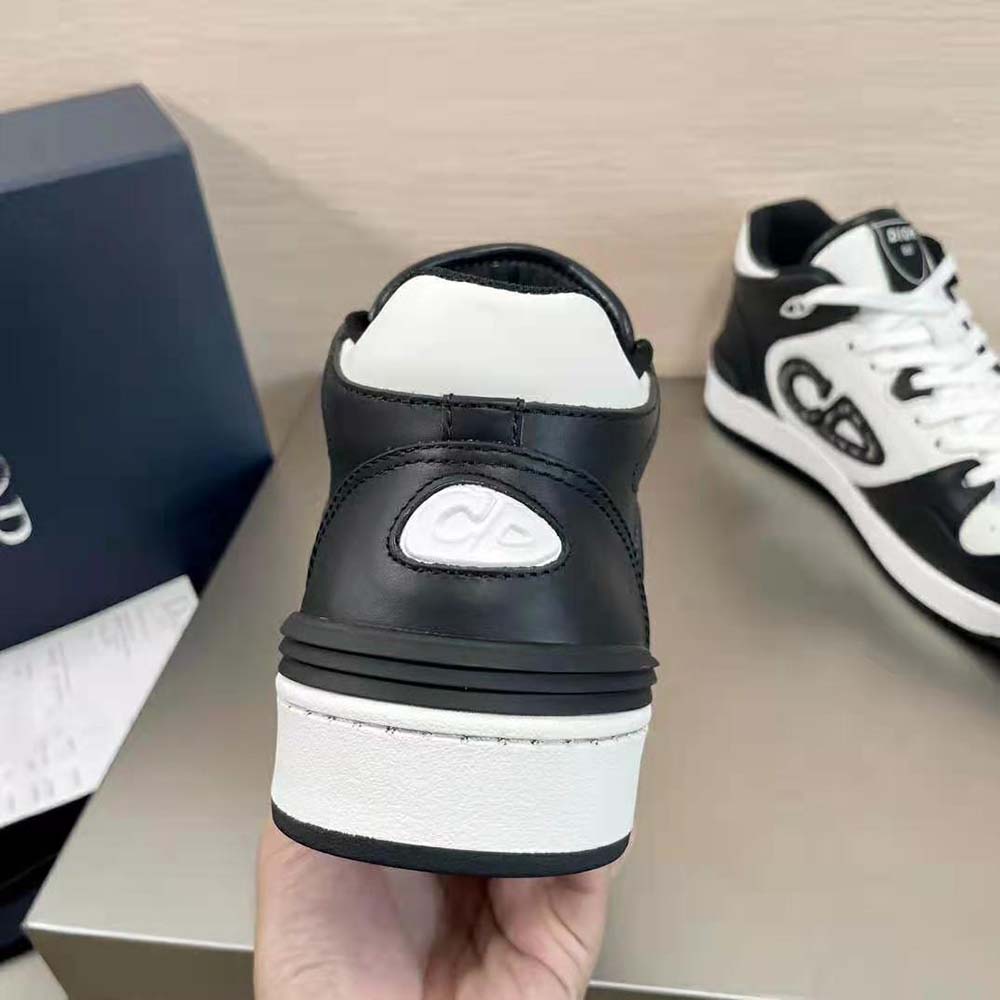 Dior Men B57 Mid-Top Sneaker Black and White Smooth Calfskin - image 9