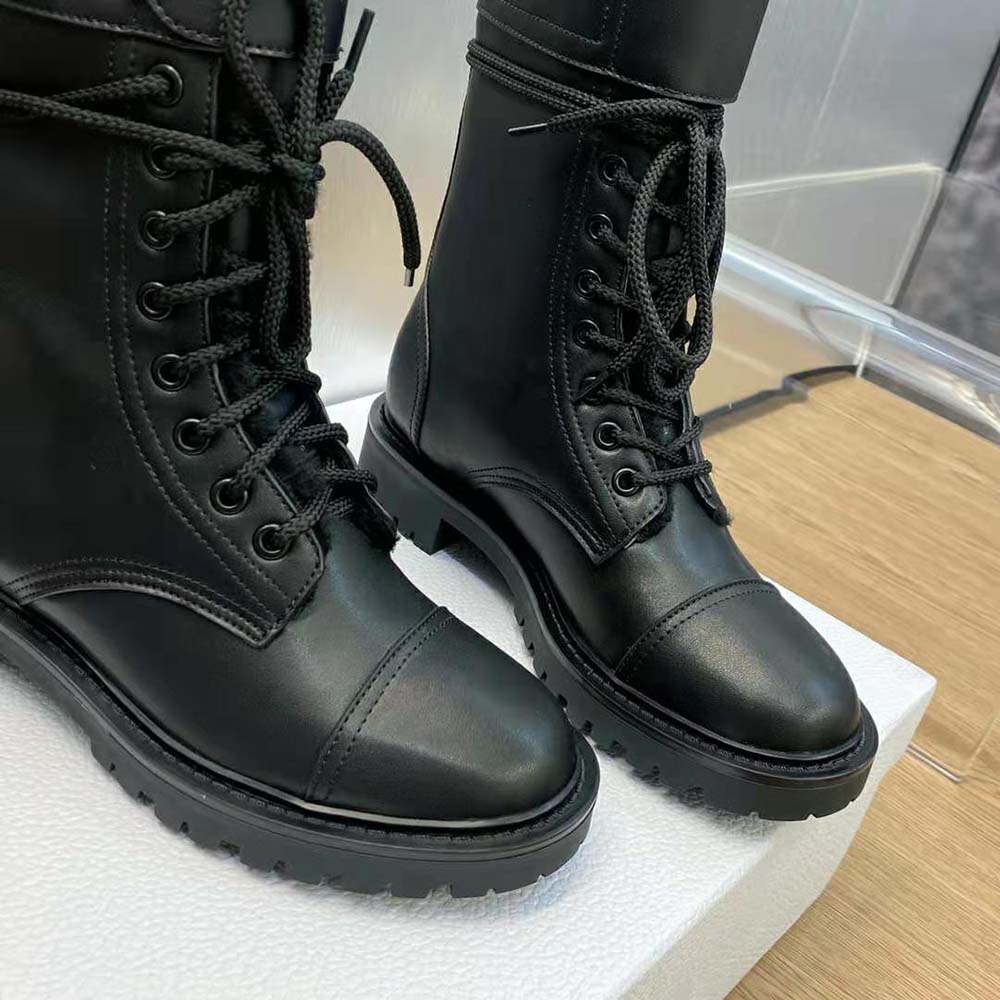 Dior Women D-trap Ankle Boot Black Calfskin and Shearling - image 9