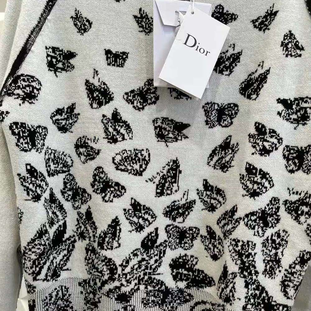 Dior Men Dioralps Reversible Bomber Jacket Black Technical Cashmere Knit - image 9