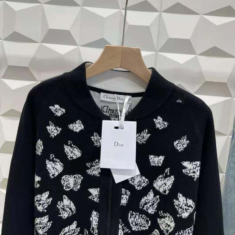 Dior Men Dioralps Reversible Bomber Jacket Black Technical Cashmere Knit - image 6