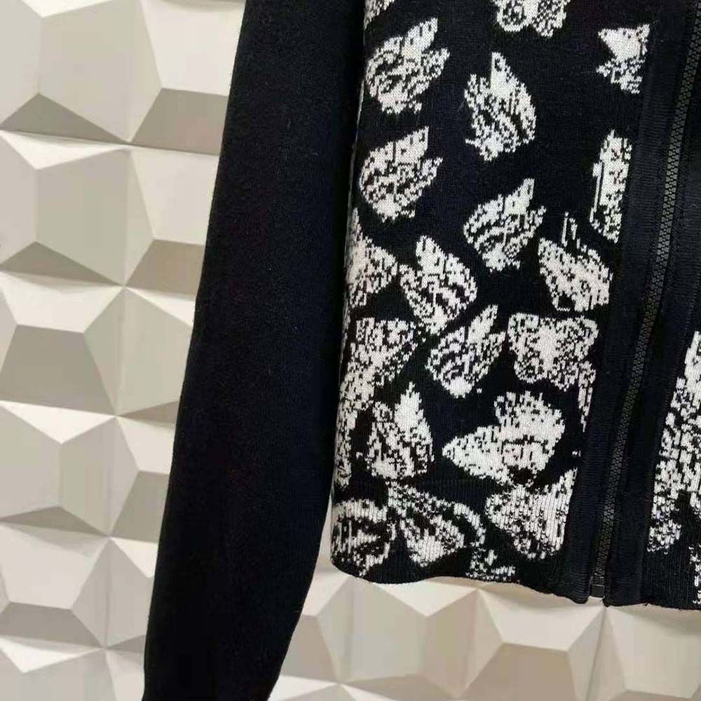 Dior Men Dioralps Reversible Bomber Jacket Black Technical Cashmere Knit - image 8