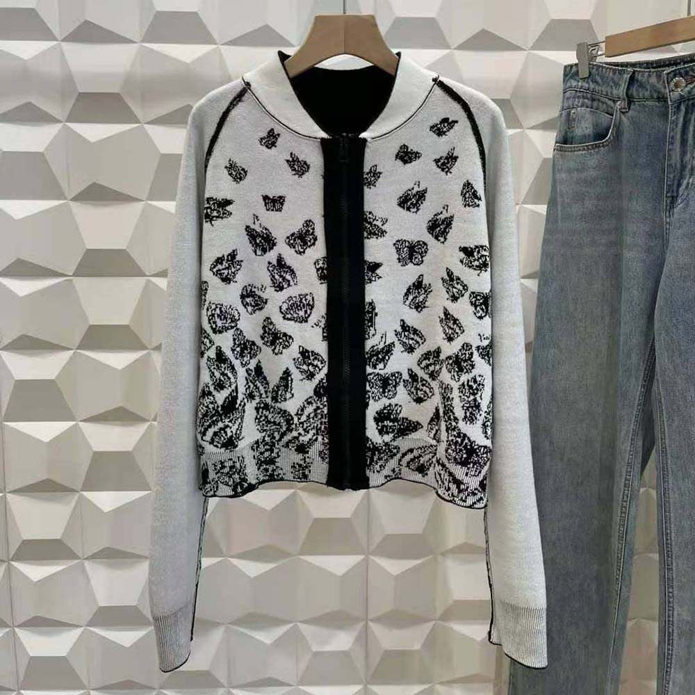 Dior Men Dioralps Reversible Bomber Jacket Black Technical Cashmere Knit - image 4