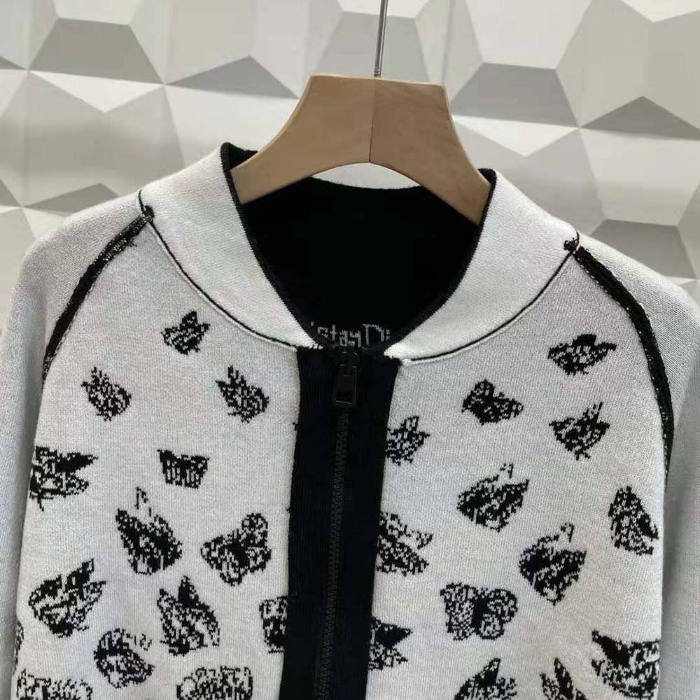 Dior Men Dioralps Reversible Bomber Jacket Black Technical Cashmere Knit - image 7