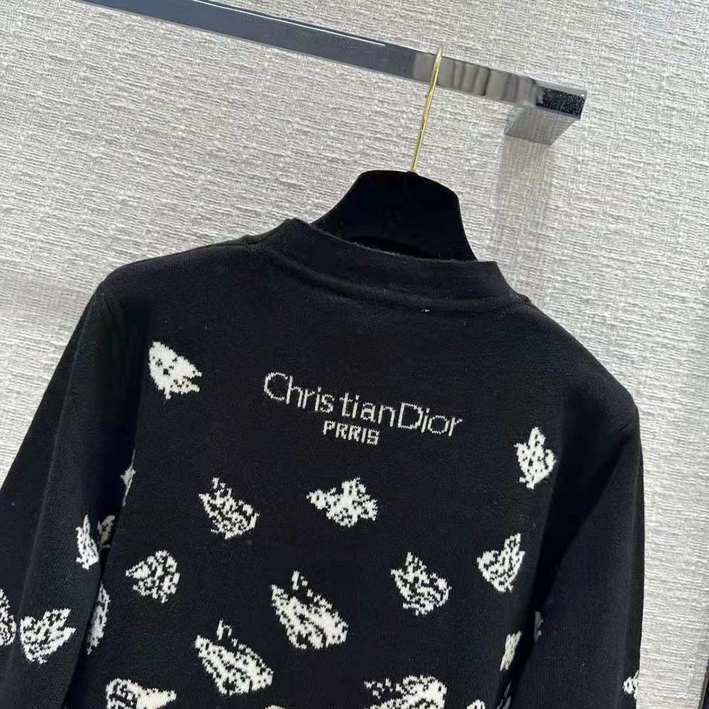 Dior Men Dioralps Reversible Sweater Black and White Technical Cashmere Knit - image 5