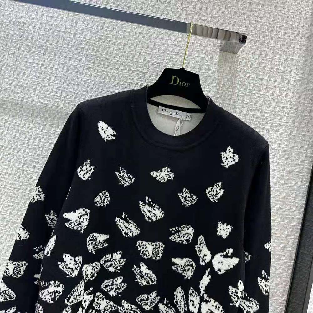 Dior Men Dioralps Reversible Sweater Black and White Technical Cashmere Knit - image 4