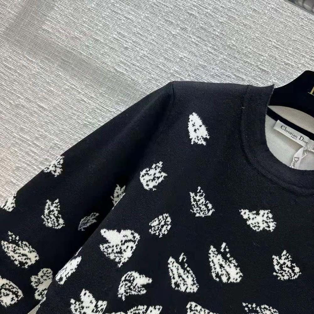 Dior Men Dioralps Reversible Sweater Black and White Technical Cashmere Knit - image 6