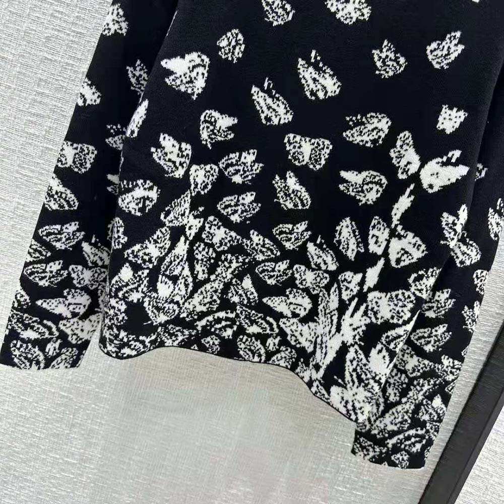 Dior Men Dioralps Reversible Sweater Black and White Technical Cashmere Knit - image 8