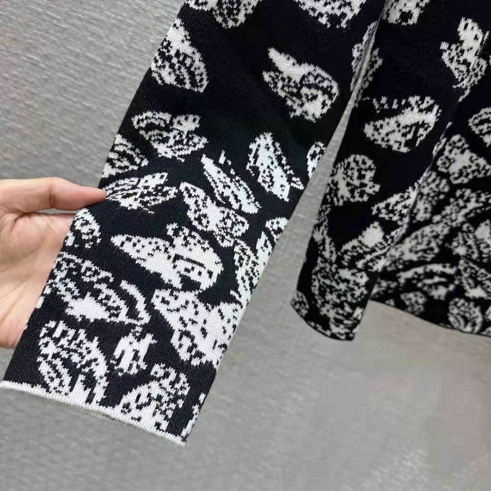 Dior Men Dioralps Reversible Sweater Black and White Technical Cashmere Knit - image 7