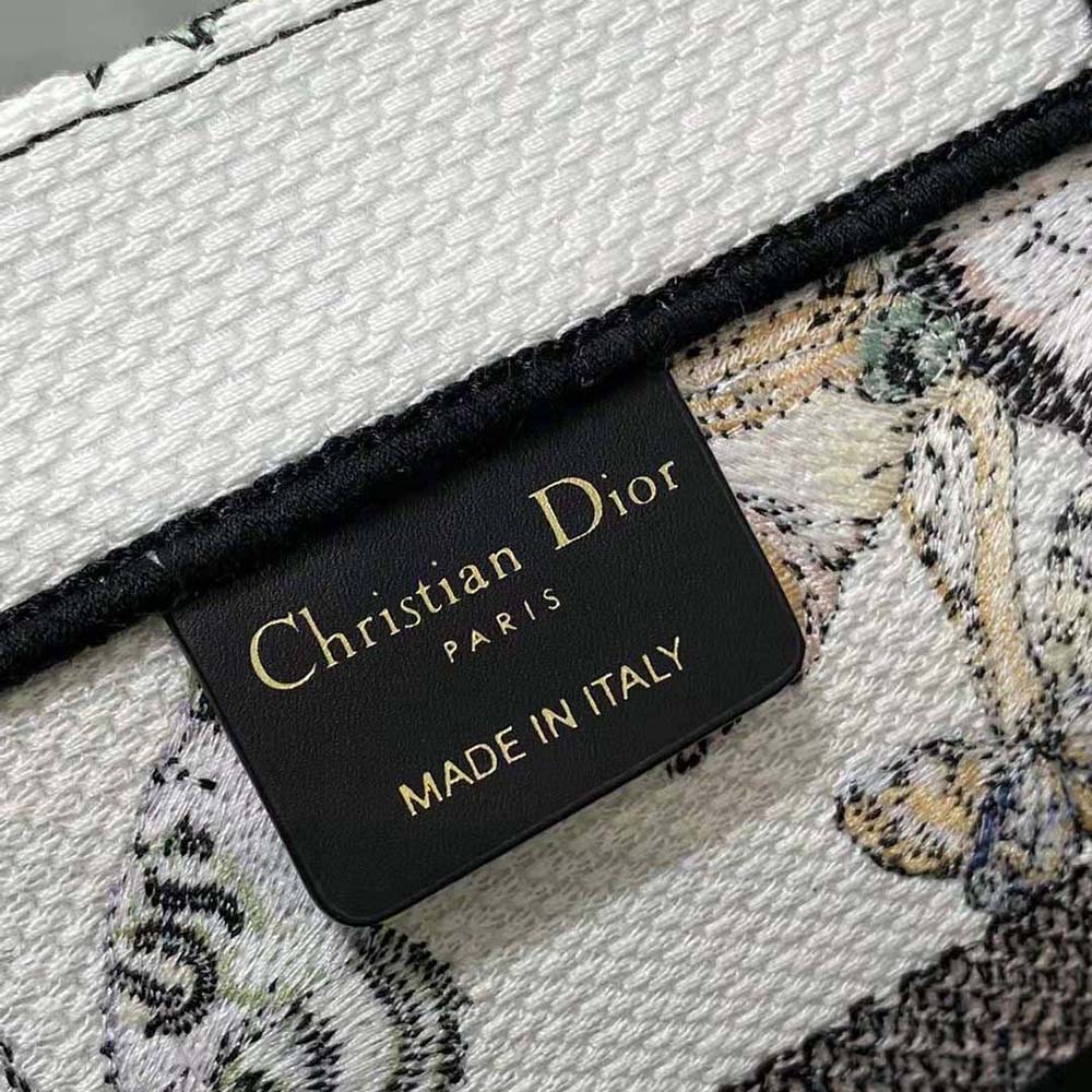 Dior Women Medium Dior Book Tote White Multicolor Toile de Jouy Mexico Embroidery - image 10