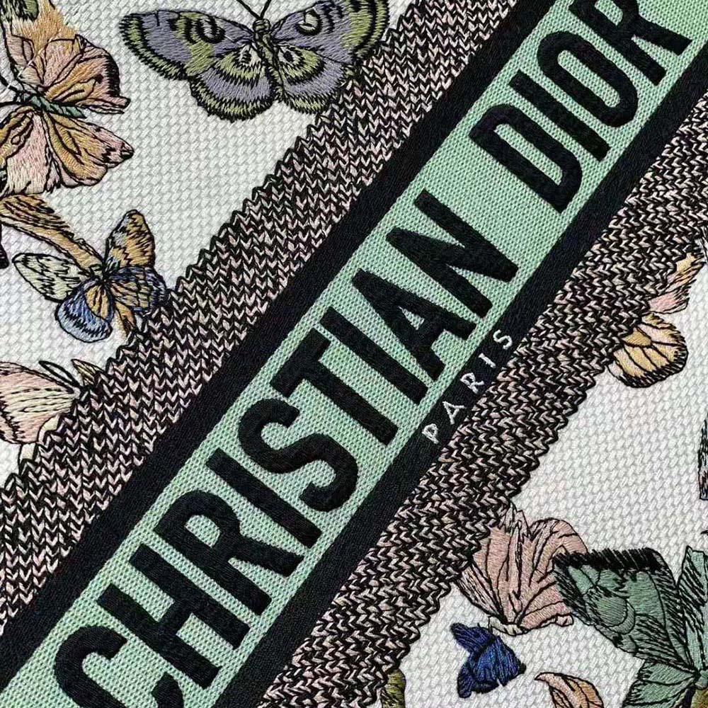 Dior Women Medium Dior Book Tote White Multicolor Toile de Jouy Mexico Embroidery - image 8