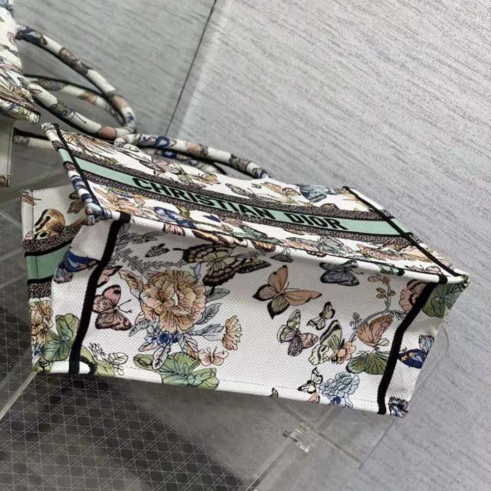 Dior Women Medium Dior Book Tote White Multicolor Toile de Jouy Mexico Embroidery - image 5