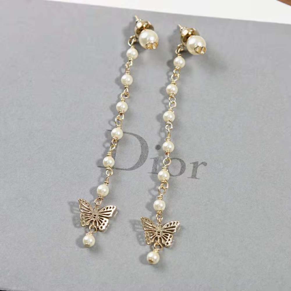 Dior Women Métamorphose Earrings Gold-Finish Metal and White Resin Pearls - image 5