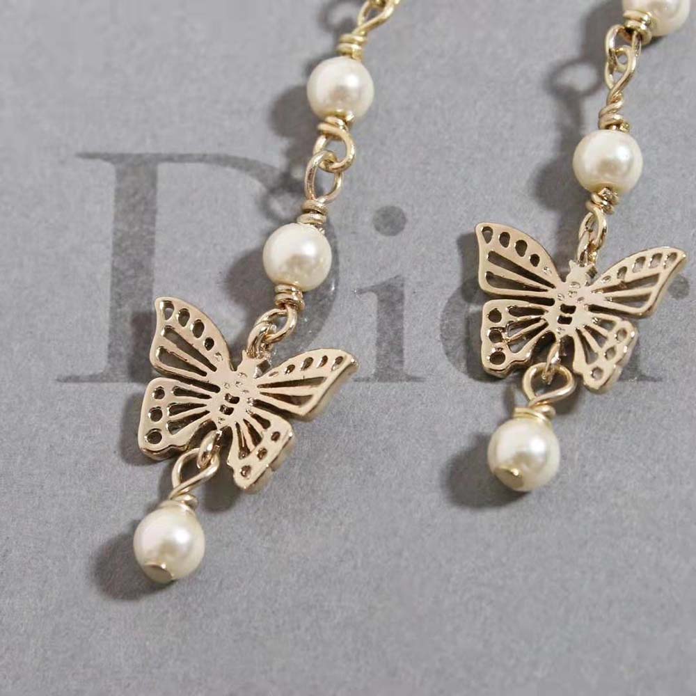 Dior Women Métamorphose Earrings Gold-Finish Metal and White Resin Pearls - image 6