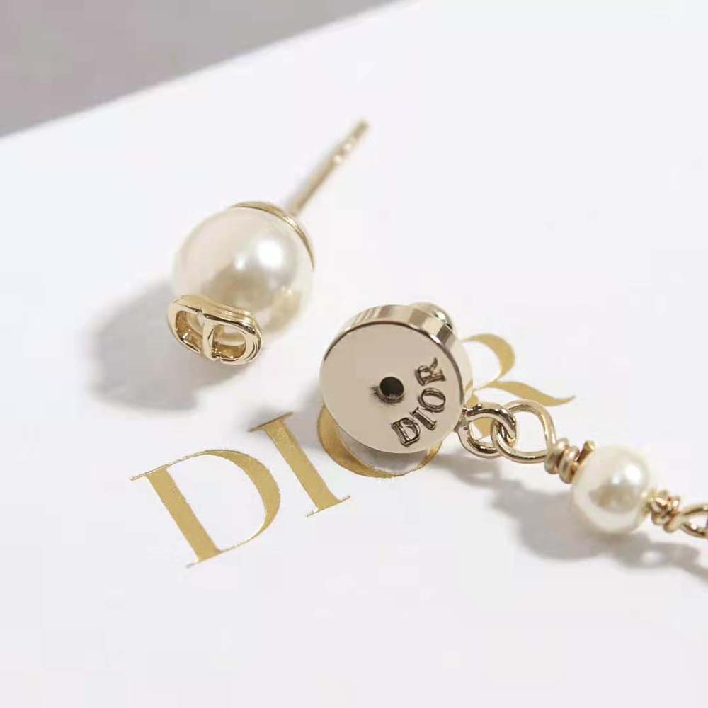 Dior Women Métamorphose Earrings Gold-Finish Metal and White Resin Pearls - image 8
