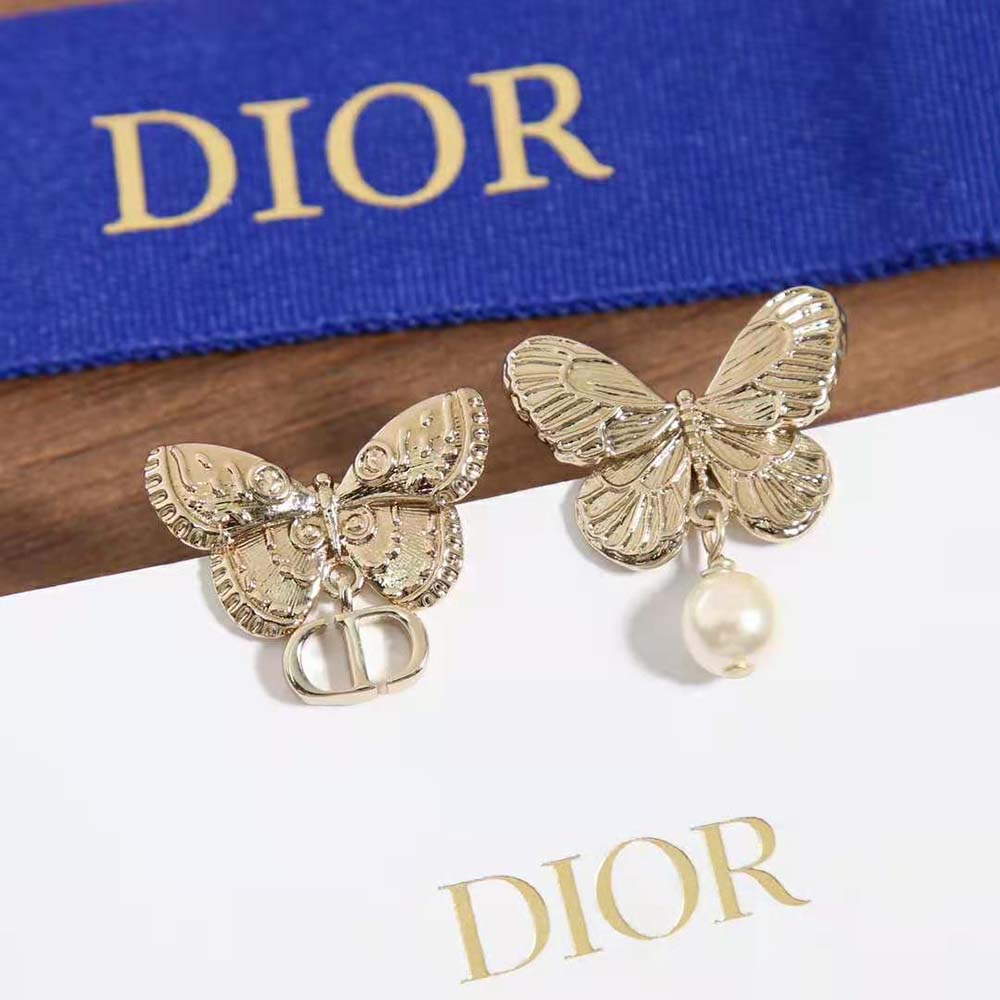 Dior Women Métamorphose Earrings Matte Gold-Finish Metal with White Resin Pearl - image 7