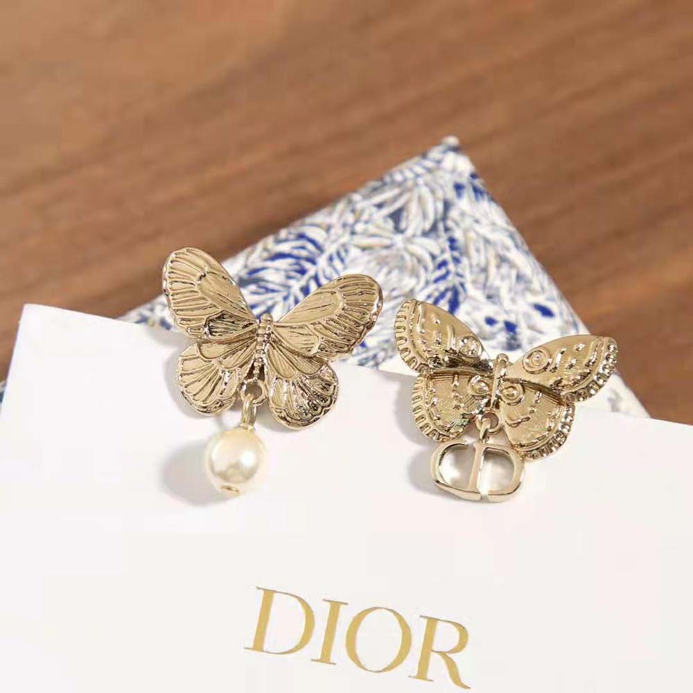 Dior Women Métamorphose Earrings Matte Gold-Finish Metal with White Resin Pearl - image 6
