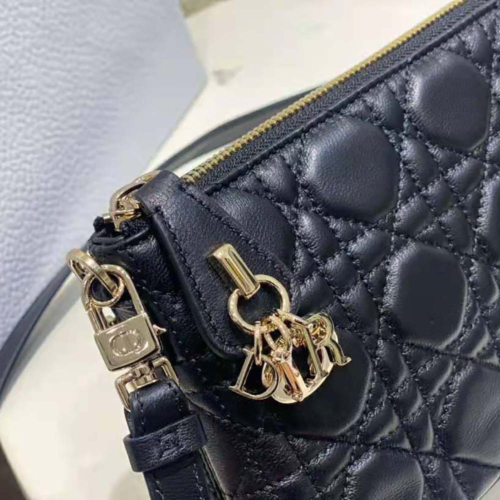 Dior Women Miss Dior Dior Midi Mini Bag Black Cannage Lambskin - image 9