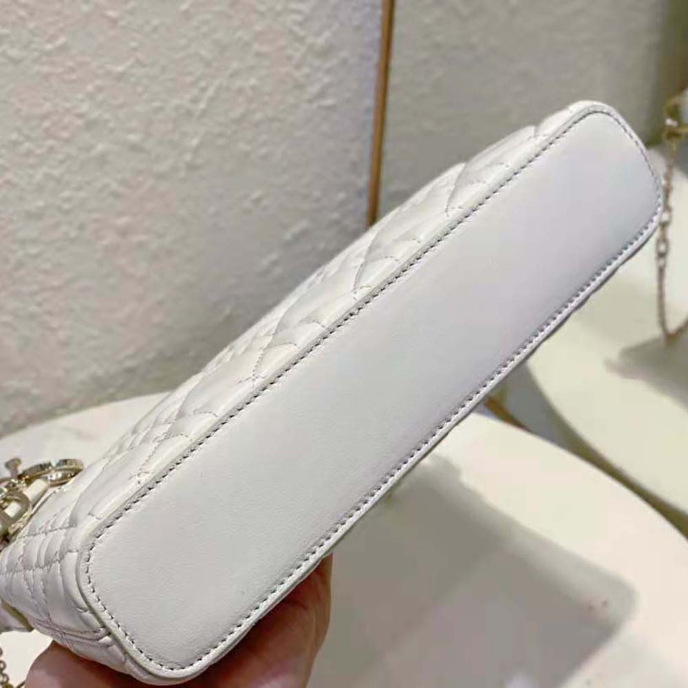 Dior Women Miss Dior Dior Midi Mini Bag White Cannage Lambskin - image 9