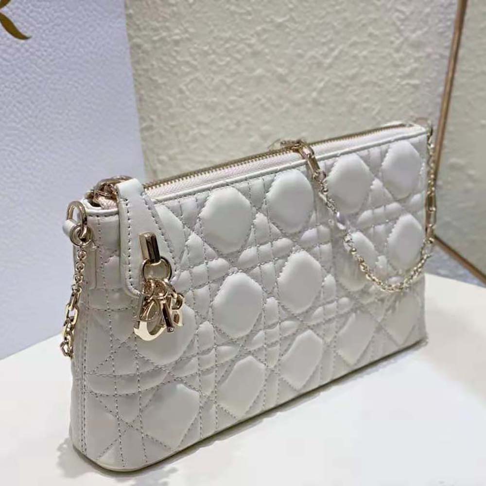 Dior Women Miss Dior Dior Midi Mini Bag White Cannage Lambskin - image 6