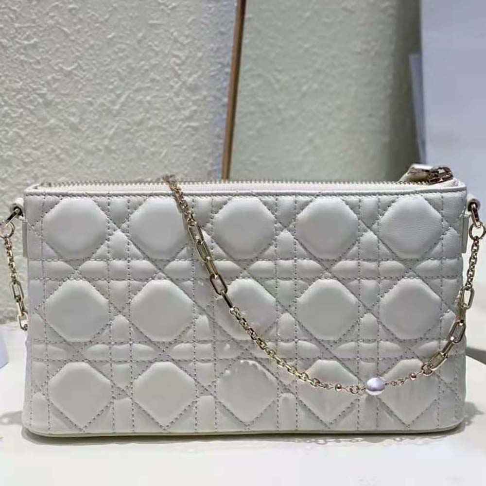 Dior Women Miss Dior Dior Midi Mini Bag White Cannage Lambskin - image 5