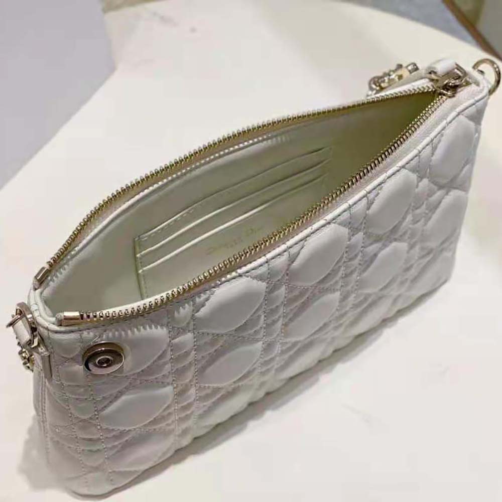 Dior Women Miss Dior Dior Midi Mini Bag White Cannage Lambskin - image 8