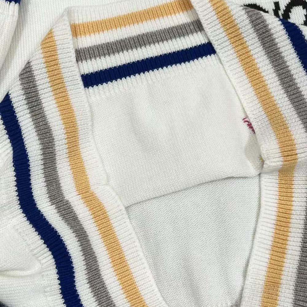 Dior Men Sweater Beige Wool and Cashmere Intarsia - image 7