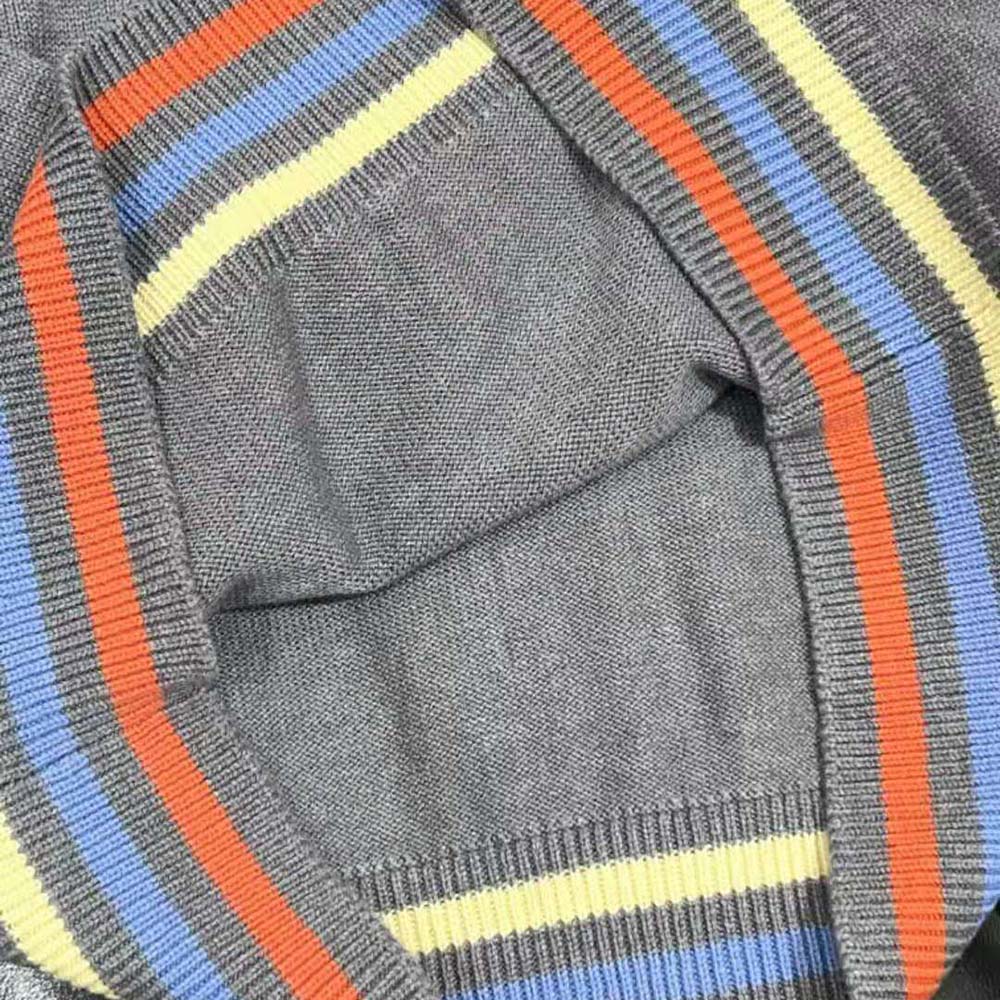 Dior Men Sweater Gray Wool and Cashmere Intarsia - image 7