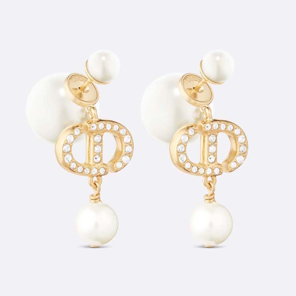 Front view of Dior Women Tribales Earrings gold-finish detail