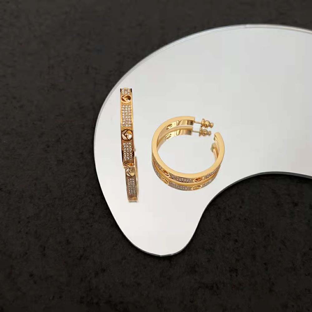 Fendi Women F Is Fendi Earrings Gold-coloured - image 6